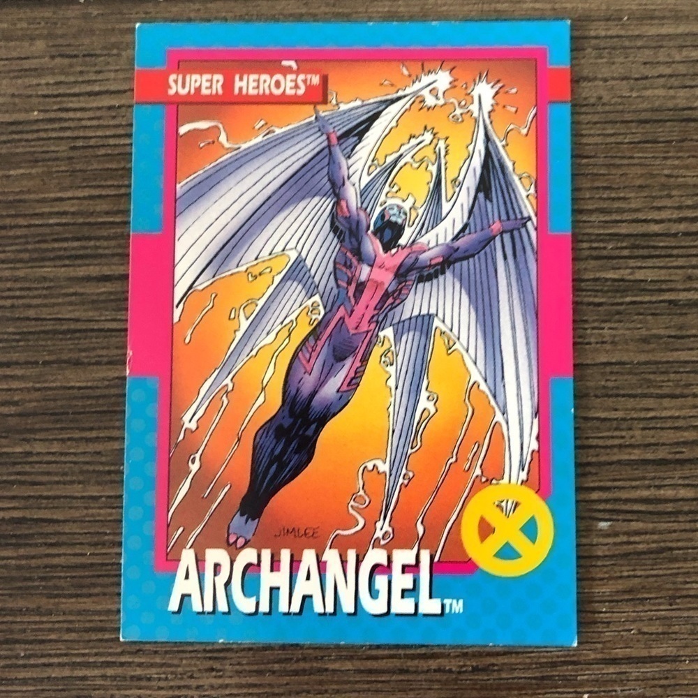 Vintage X-Men 1992 trading card: Archangel (Super Heroes)